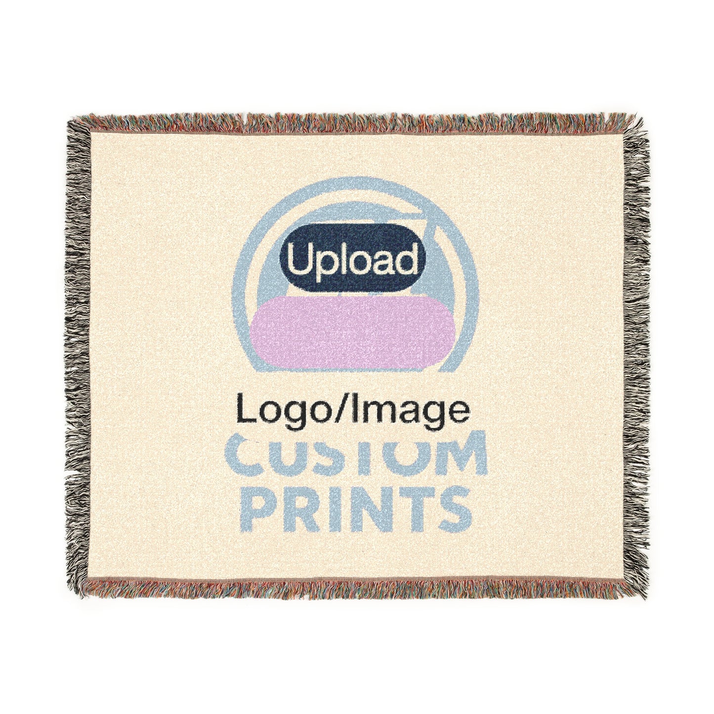 Custom Photo Woven Blanket – Personalized Logo & Image Throw