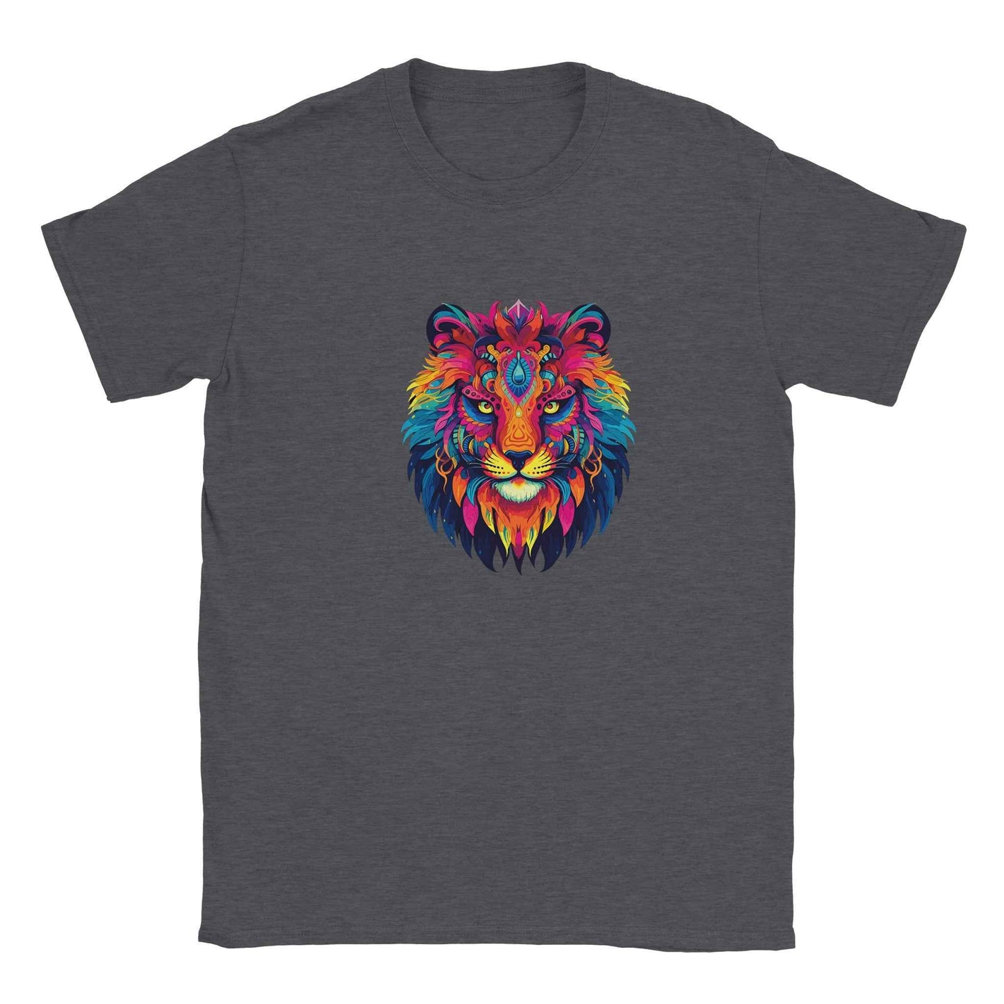 Neon Lion Graphic Tee – Psychedelic Jungle Style & Vibrant Comfort for Everyday Wear