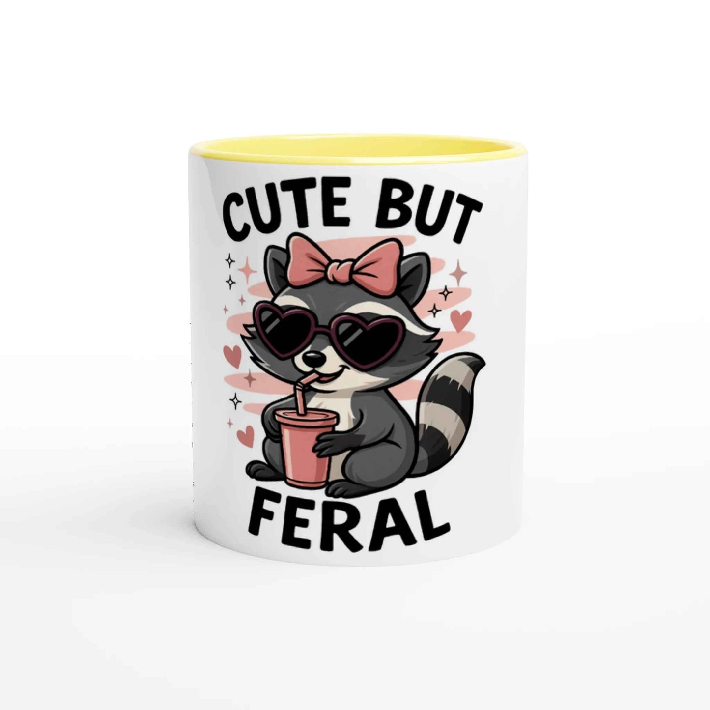 Cute But Feral 11oz Coffee Mug with Color Inside
