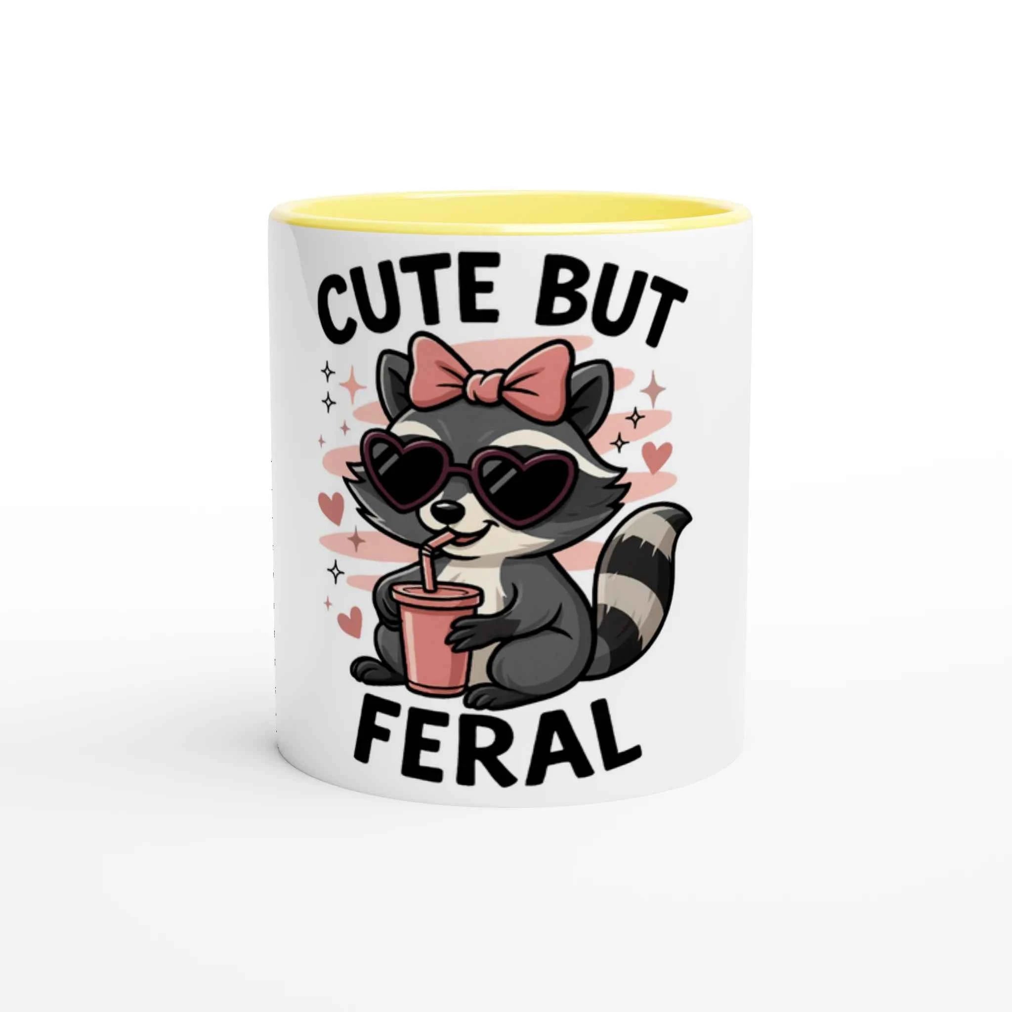 Cute But Feral 11oz Coffee Mug with Color Inside