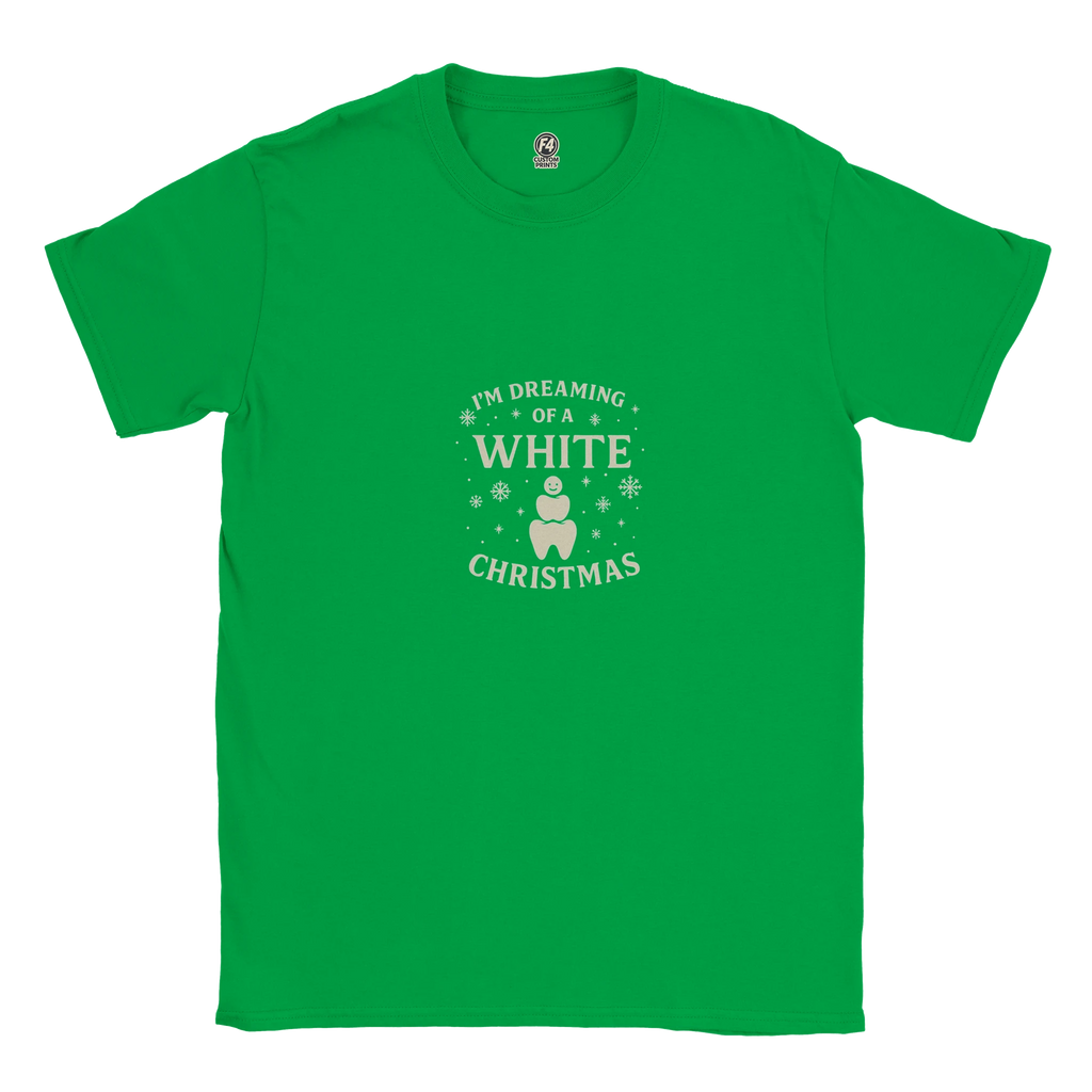 Dreaming of a White Christmas Tee – Dental Christmas Shirt - F4 Custom Prints