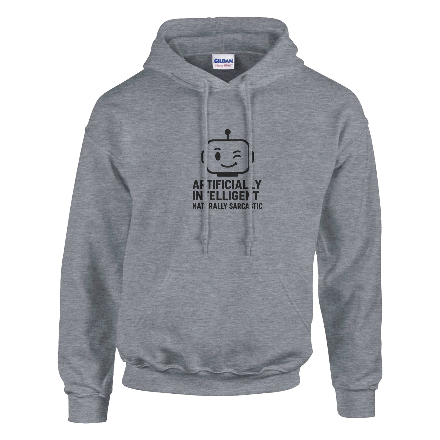 Artificially Intelligent Hoodie – Sarcastic Robot Design for Tech Enthusiasts - F4 Custom Prints