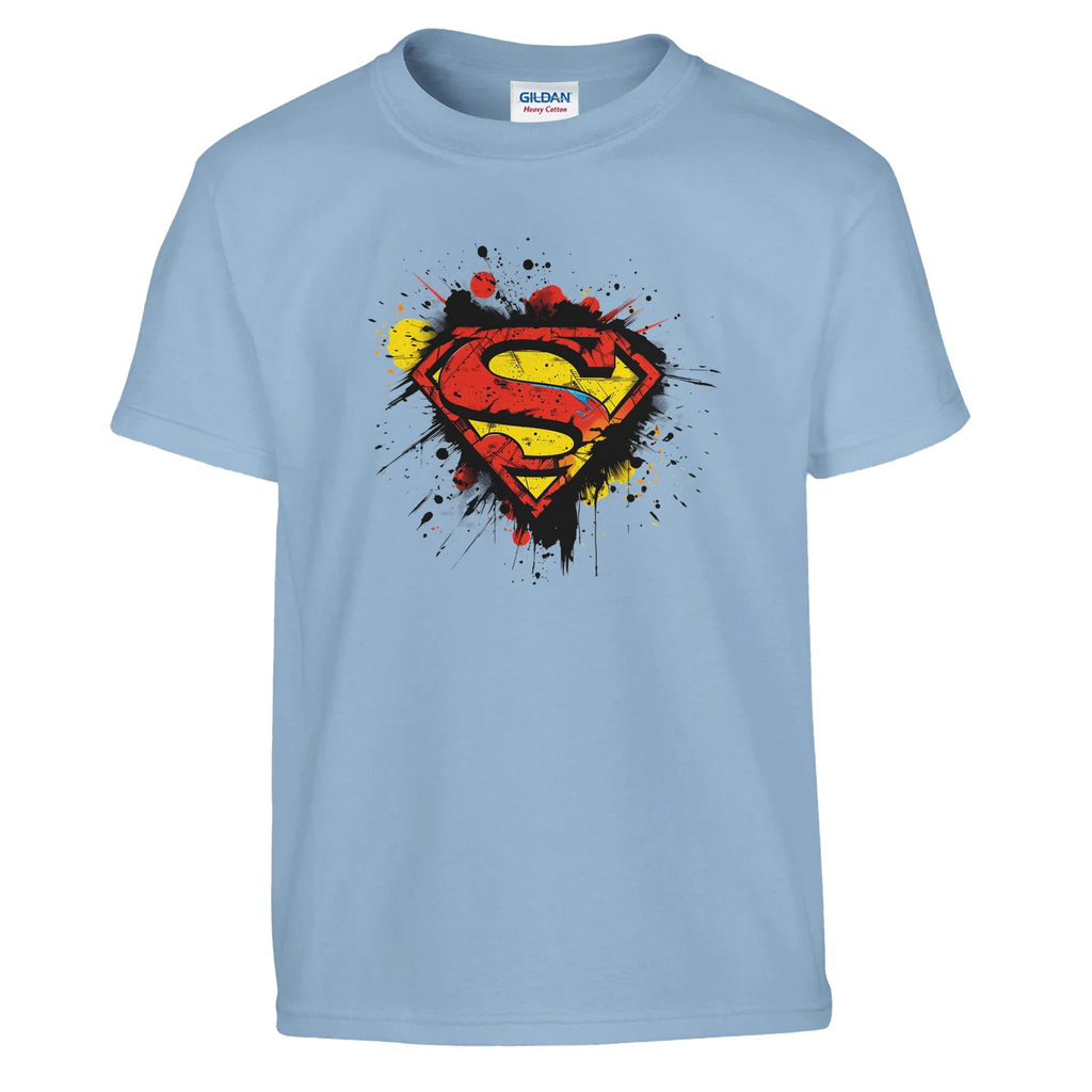 Kids Superman Splatter Shield T-Shirt