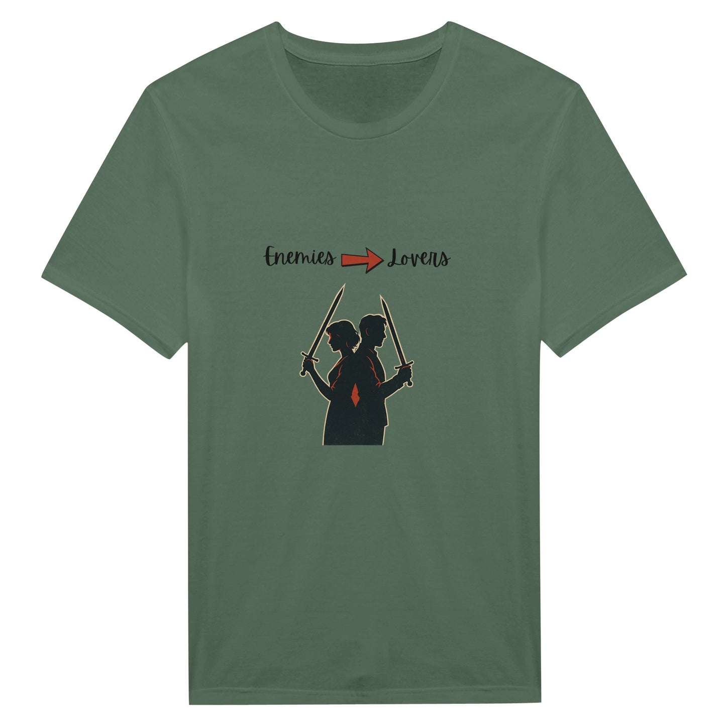 Enemies to Lovers Shirt – Warrior Couple Retro Grunge Tee - F4 Custom Prints