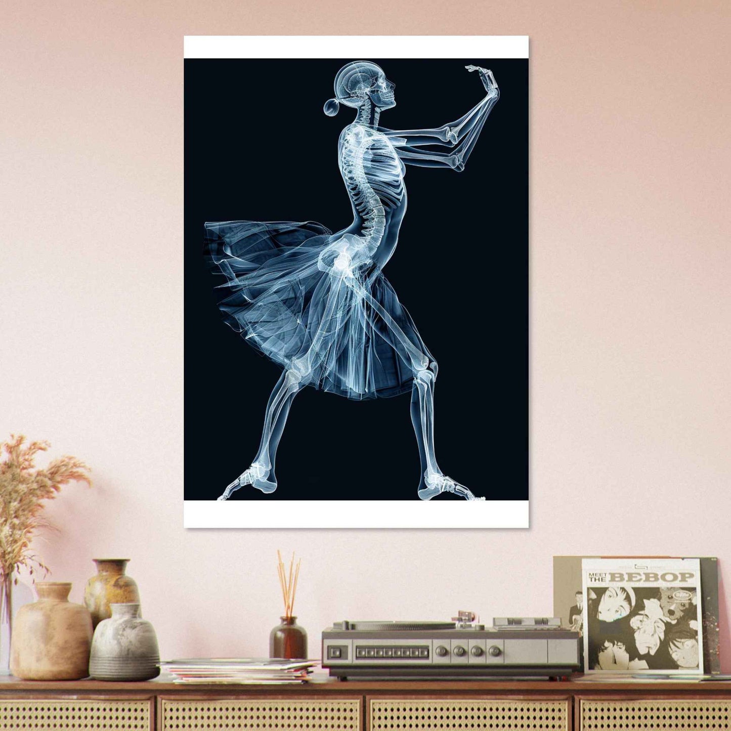 “X-Ray Ballerina” Poster – Ethereal Anatomical Dance Wall Art (Multiple Sizes Available)