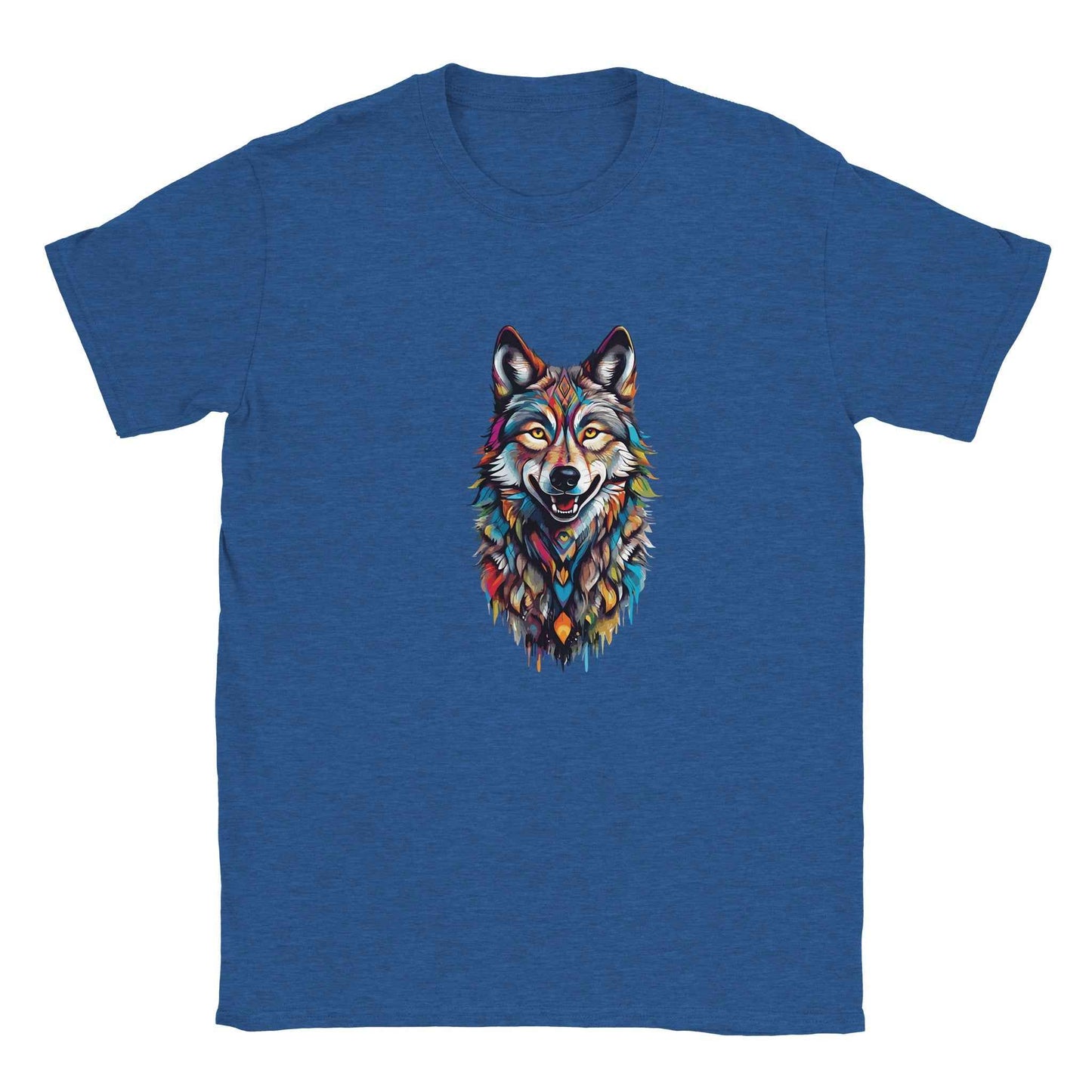 Vibrant Watercolor Wolf Graphic Tee – Premium Comfort & Bold Style for Everyday Wear