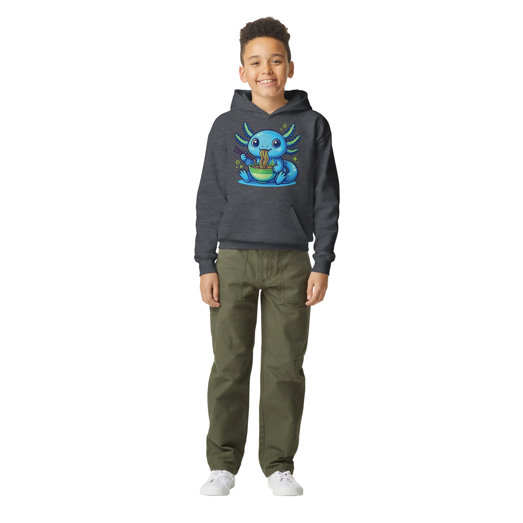Kids Kawaii Axolotl Ramen Hoodie