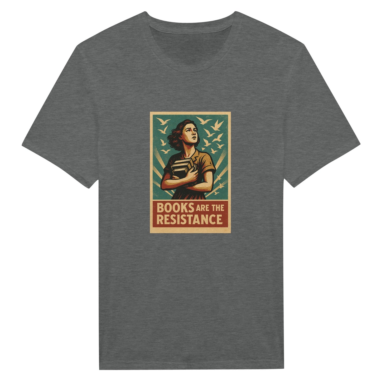 Books Are The Resistance T-Shirt – Vintage Activist Art for Book Lovers - F4 Custom Prints
