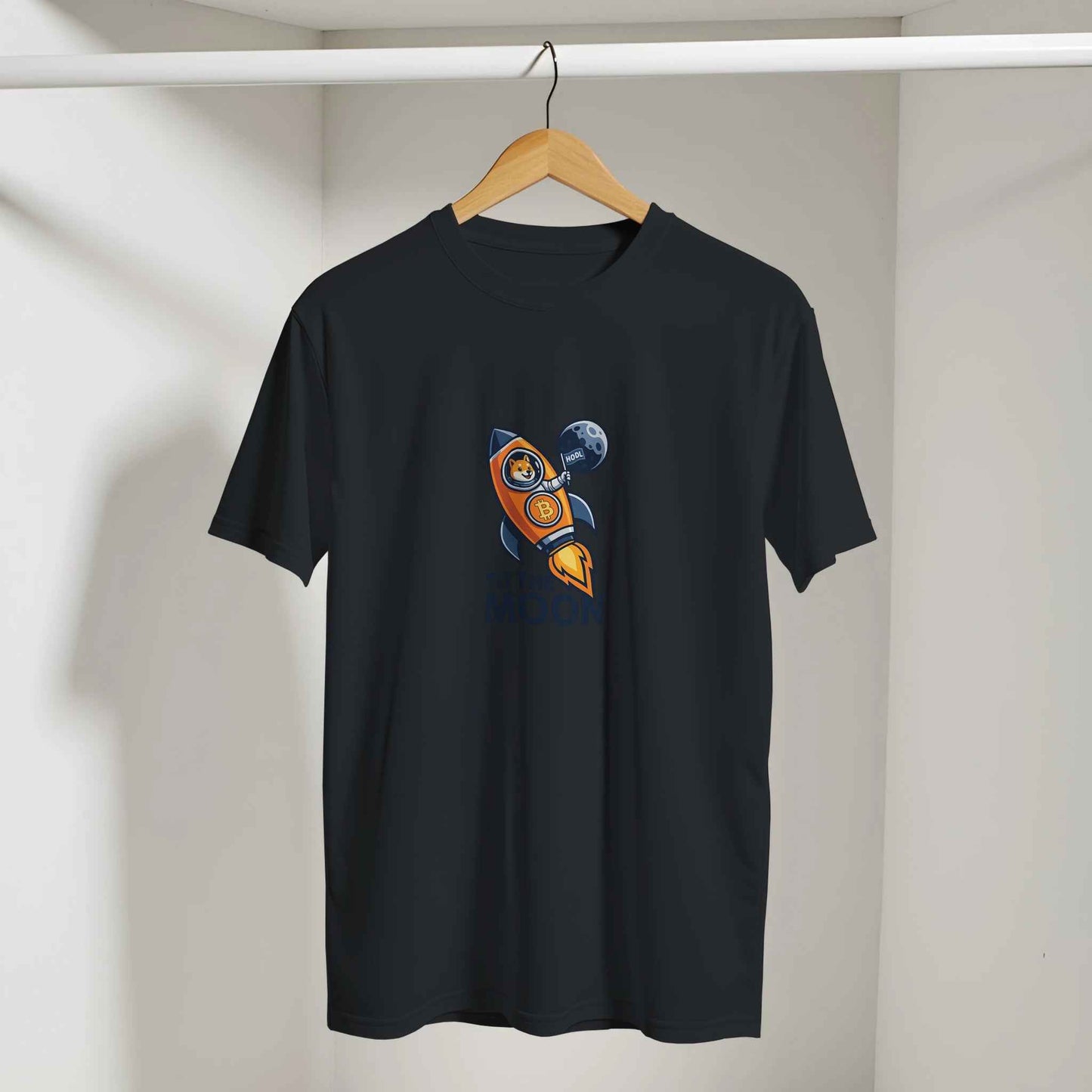 Dogecoin T-Shirt – To The Moon Rocket Crypto Tee