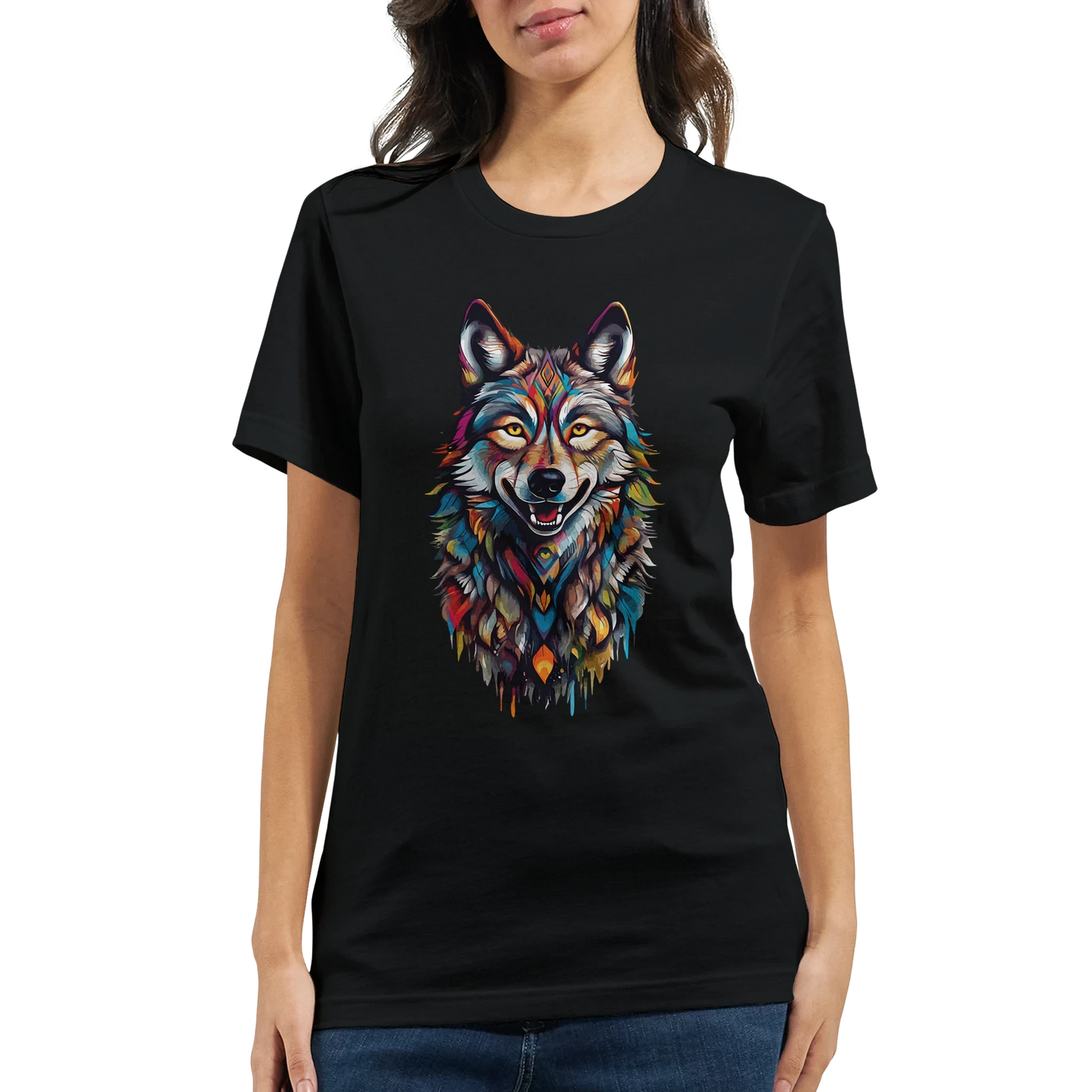 Cosmic Wolf Graphic T-Shirt