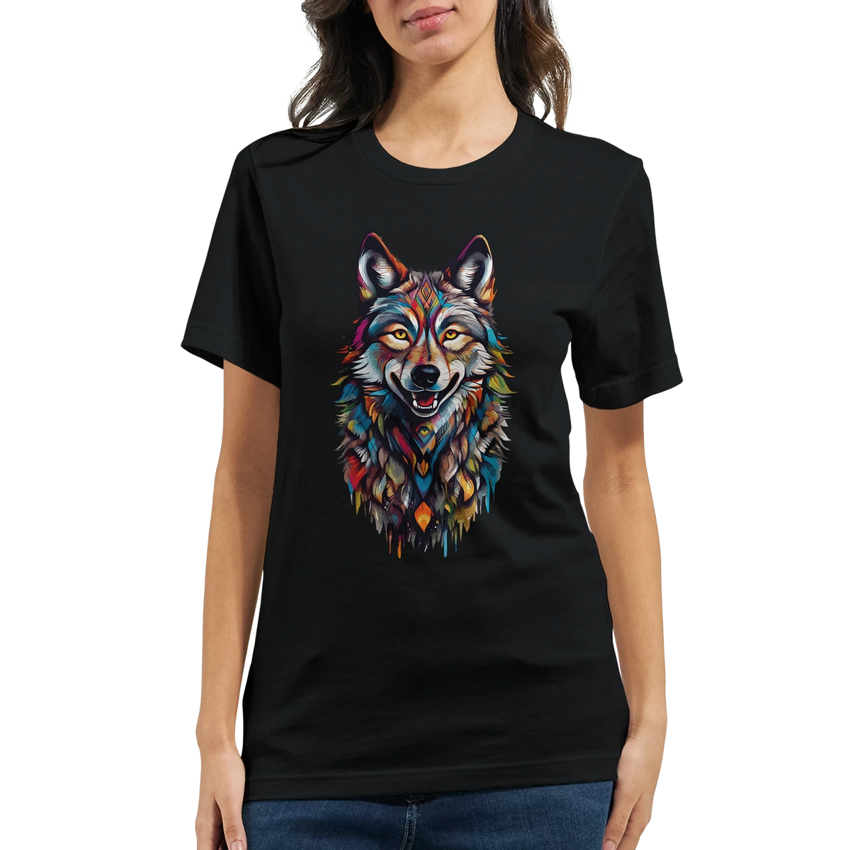 Cosmic Wolf Graphic T-Shirt
