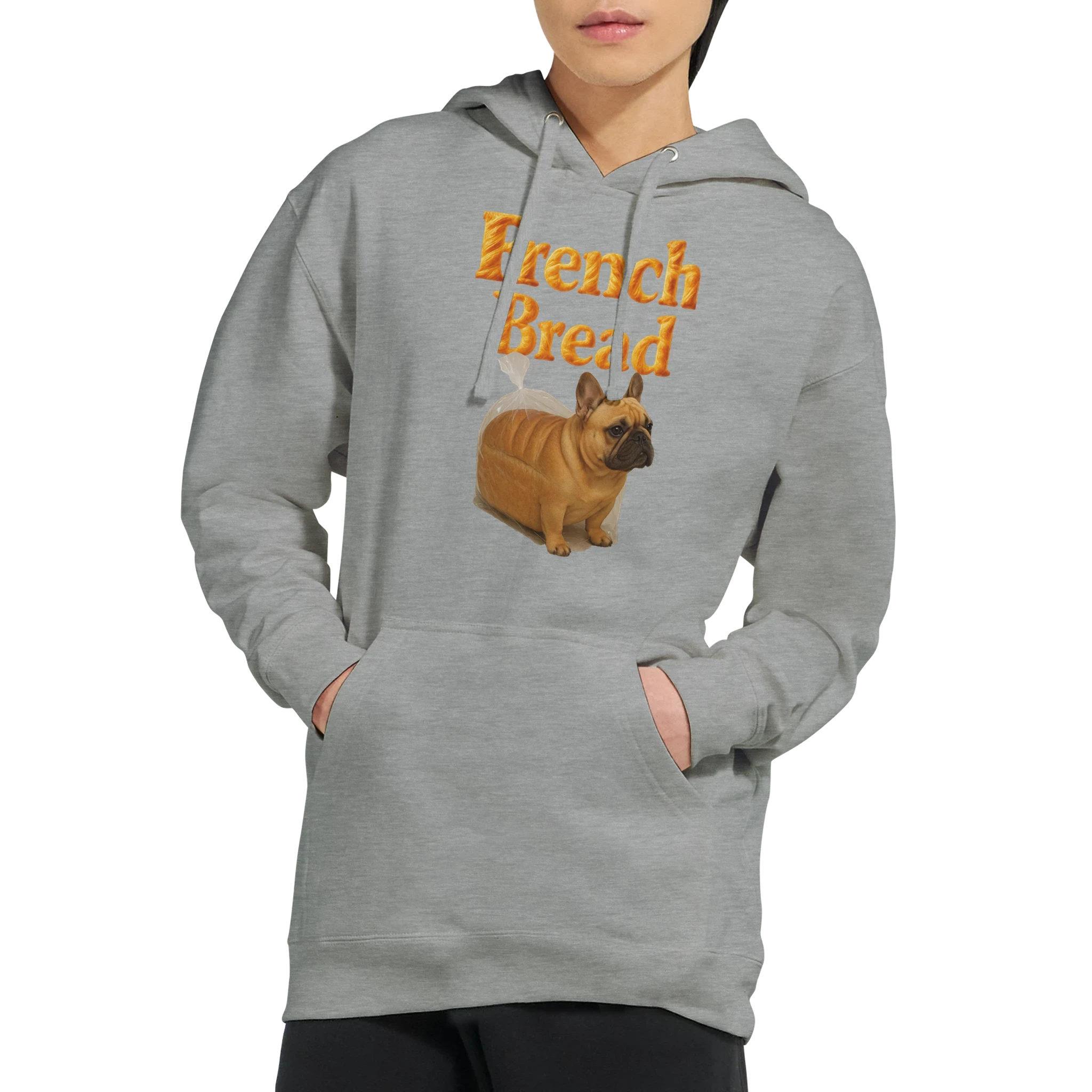 Funny French Bread Bulldog Hoodie