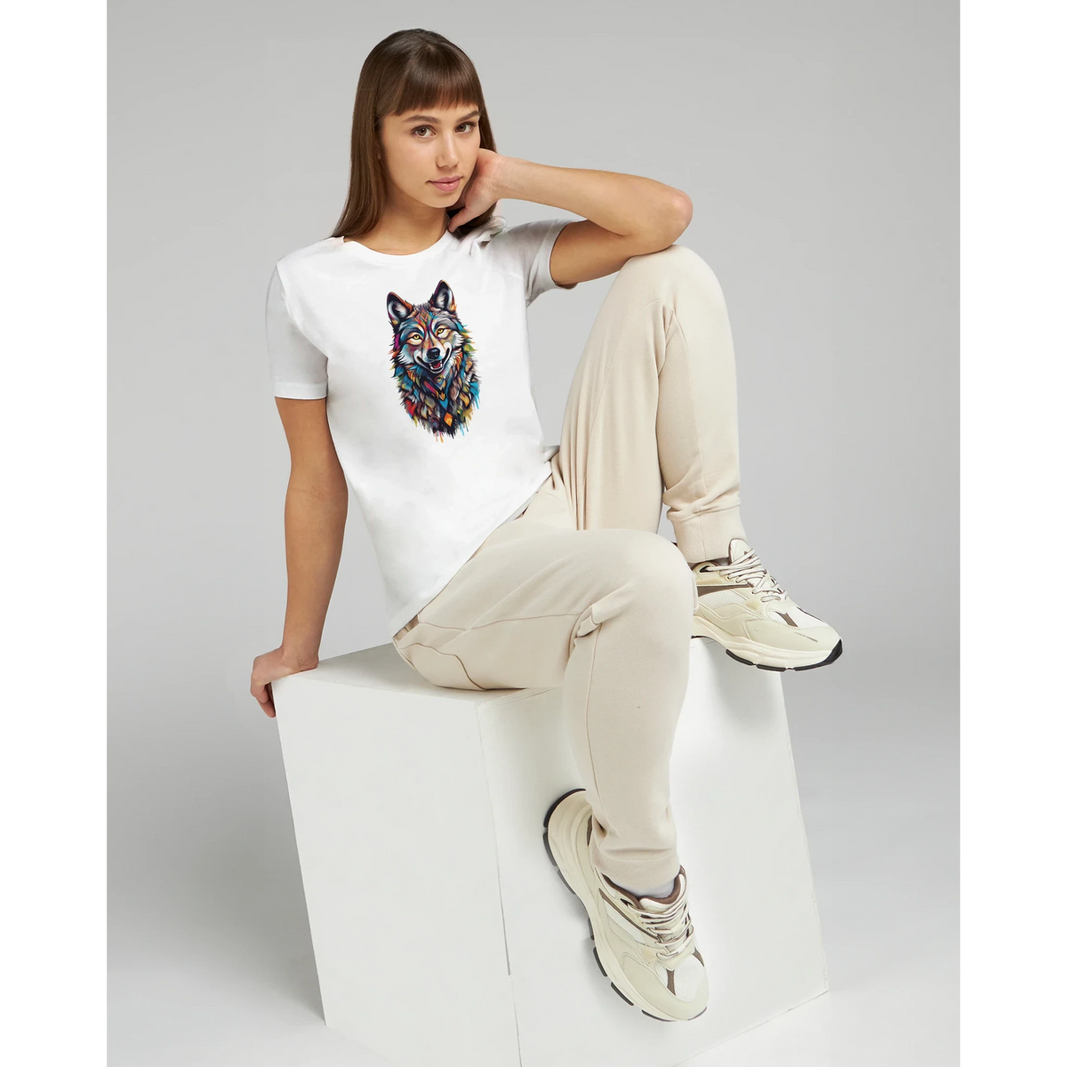 Women’s Cosmic Wolf Graphic T-Shirt