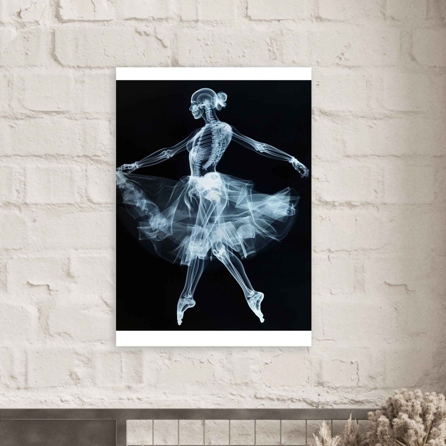 "Skeleton Ballerina" Poster – Ethereal X-Ray Dance Art (Multiple Sizes Available)