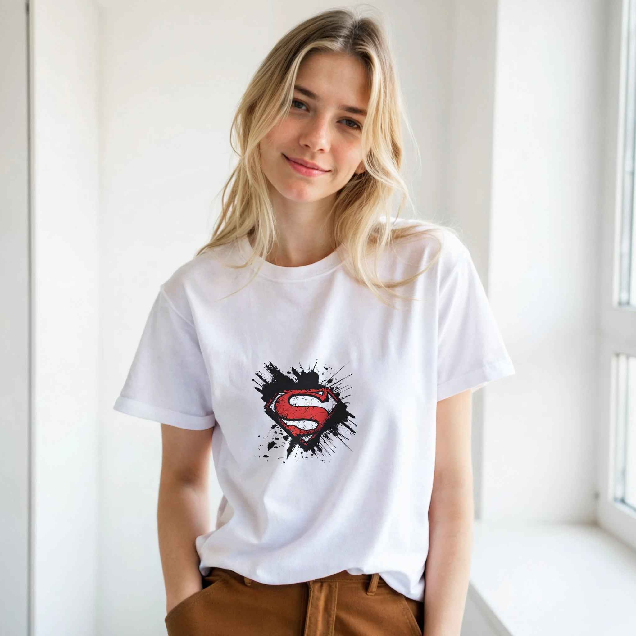 Superman Distressed Logo T-Shirt – Heroic Comic-Inspired Graphic Tee in Multiple Colors