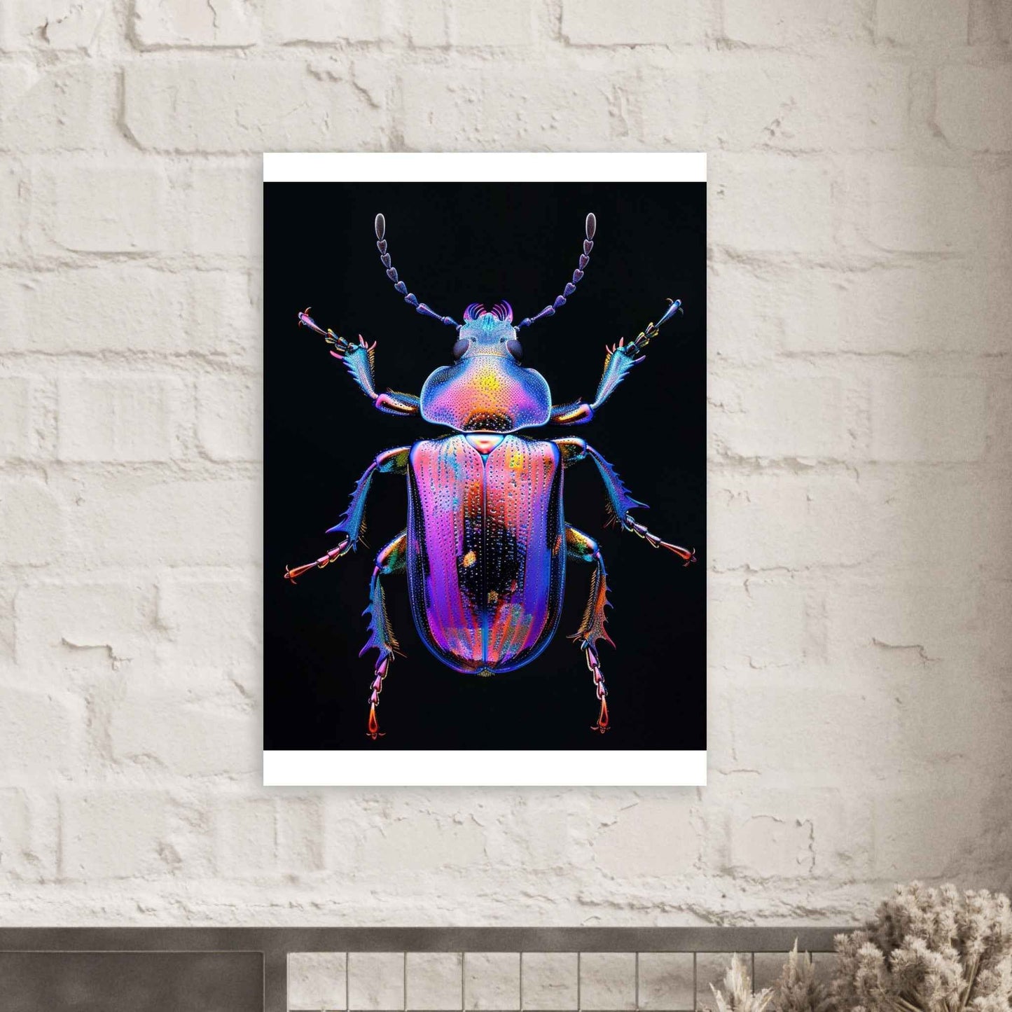 "Iridescent Jewel Beetle" Poster – Vibrant Entomological Wall Art (Multiple Sizes Available)