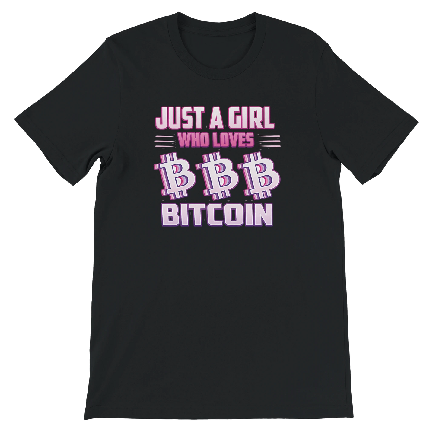 Bitcoin T-Shirt – Just a Girl Who Loves Bitcoin Retro Design