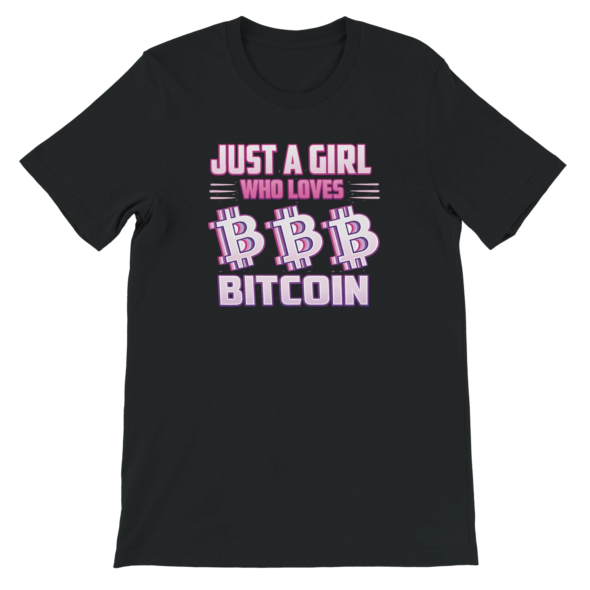Bitcoin T-Shirt – Just a Girl Who Loves Bitcoin Retro Design