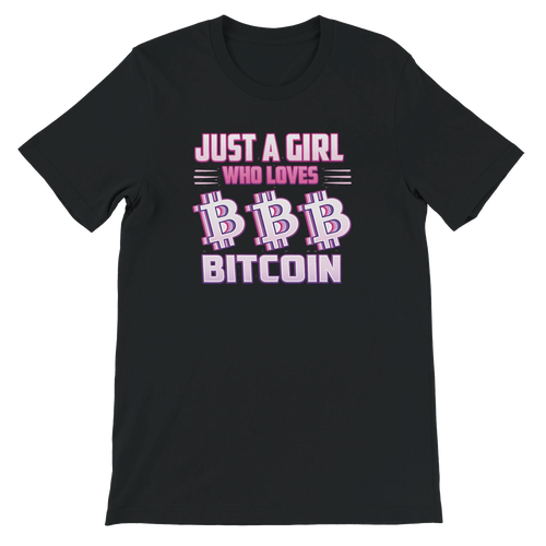 Bitcoin T-Shirt – Just a Girl Who Loves Bitcoin Retro Design
