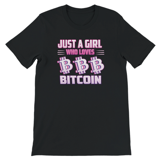 Bitcoin T-Shirt – Just a Girl Who Loves Bitcoin Retro Design