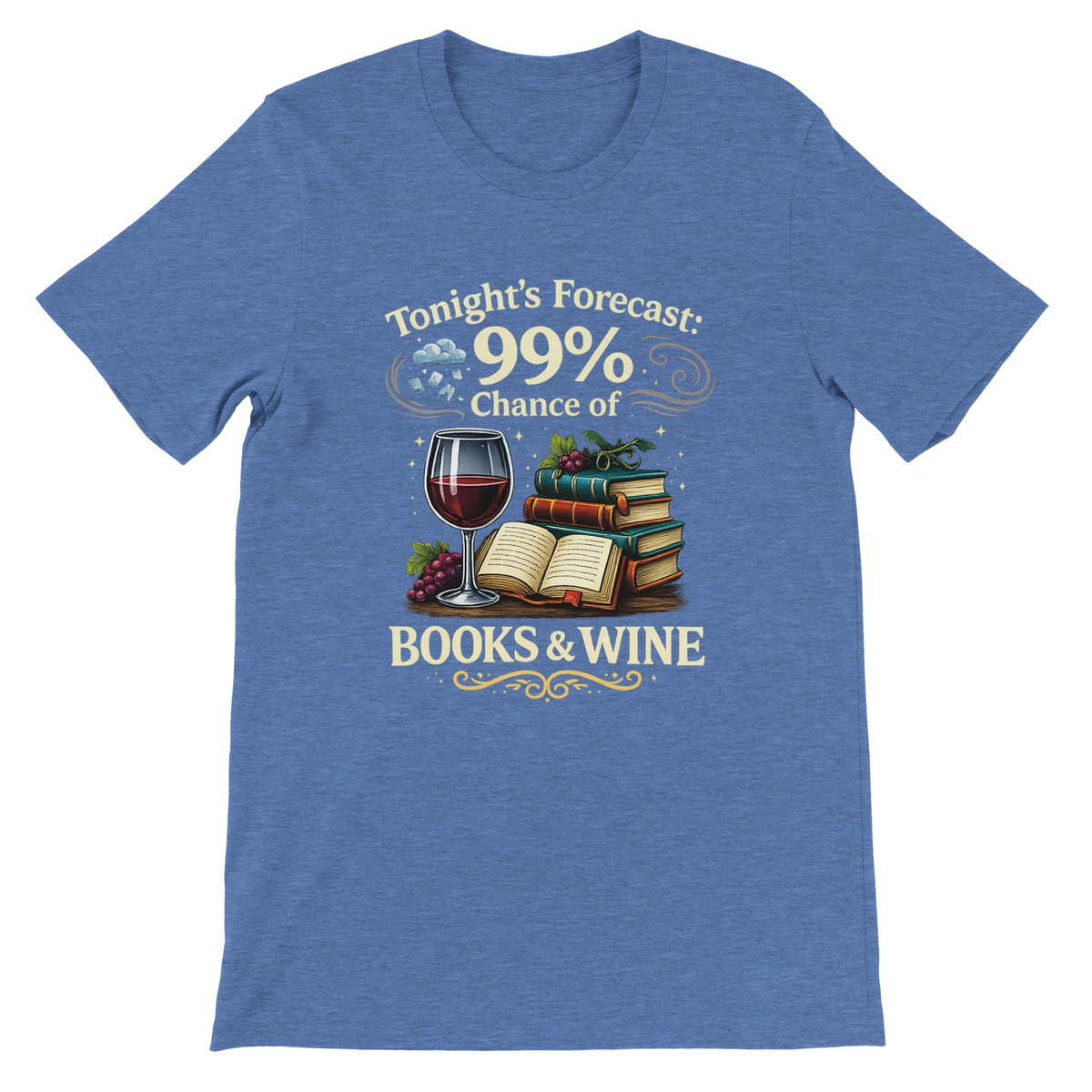 Tonight’s Forecast Books and Wine T-Shirt