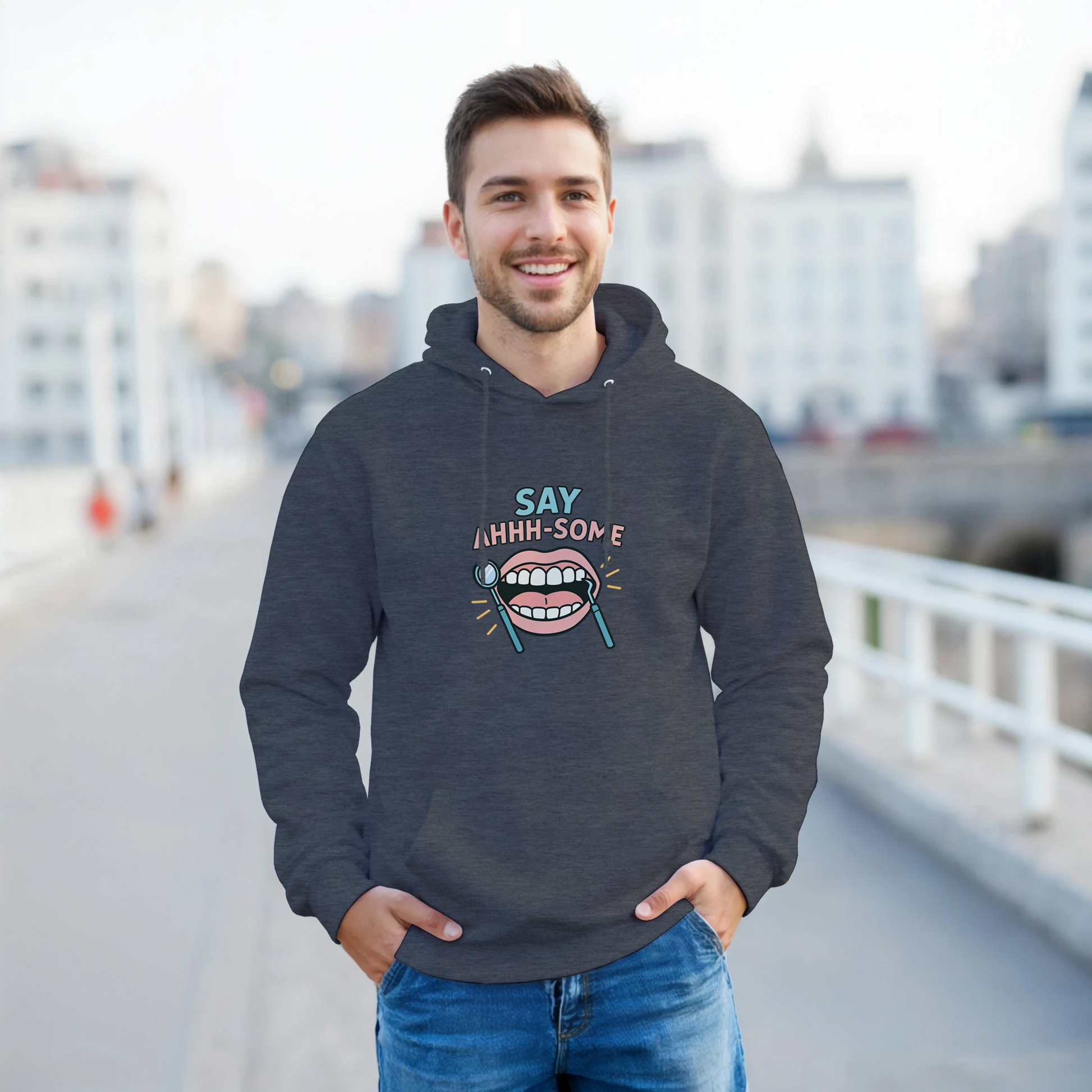 Say Ahhh-Some Hoodie – Funny Dental Hygienist Unisex Sweatshirt - F4 Custom Prints
