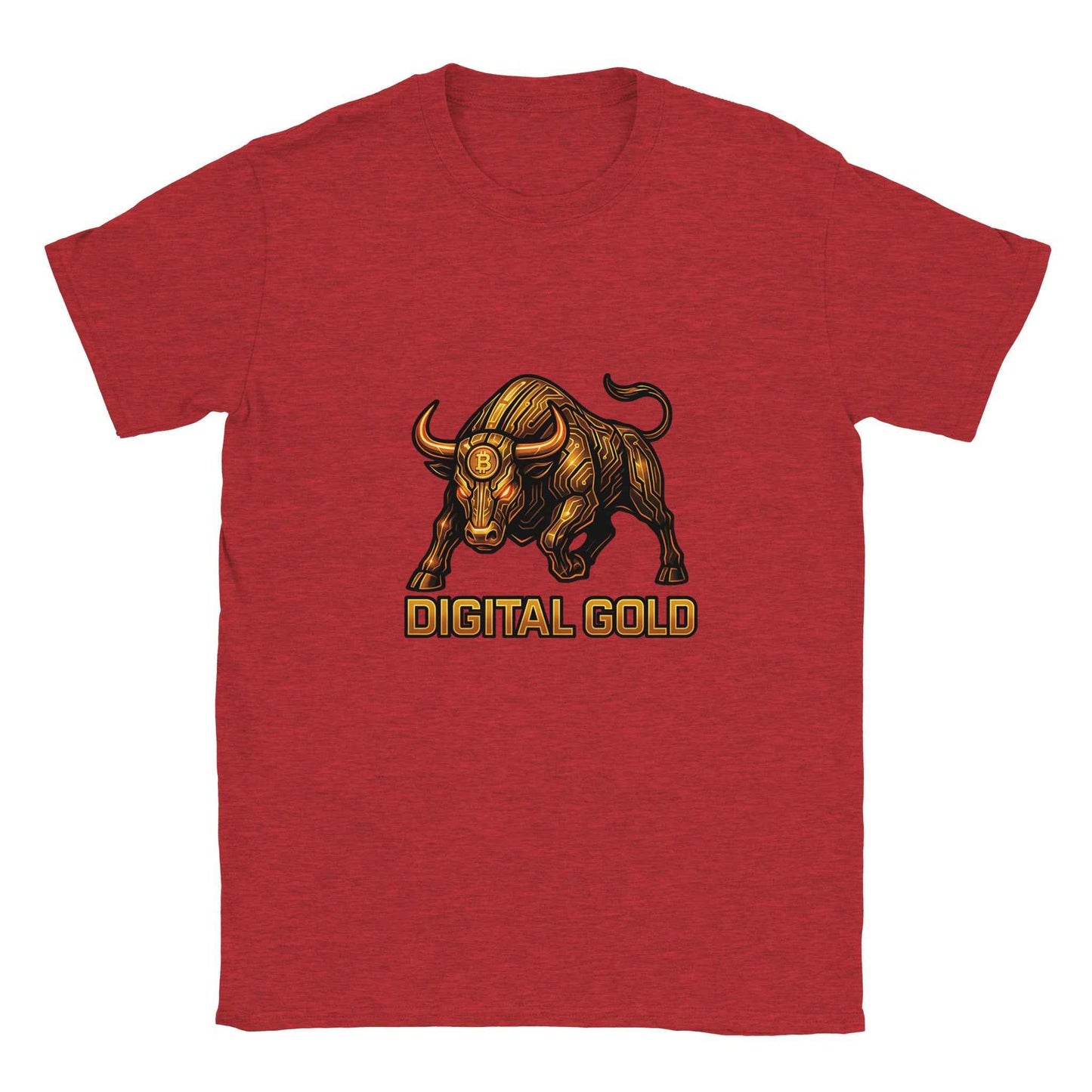 Bitcoin Digital Gold T-Shirt – Golden Bull Circuitry Design
