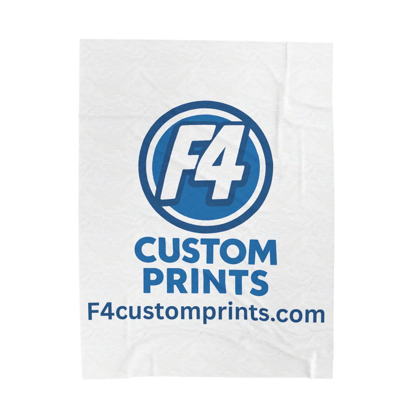 Custom Image Velveteen Plush Blanket | Personalized Blankets by F4