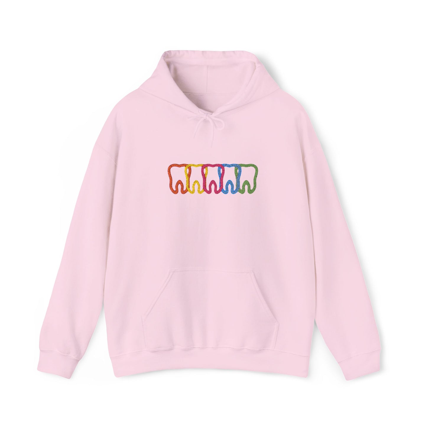 Embroidered Dental Neon Teeth Hoodie