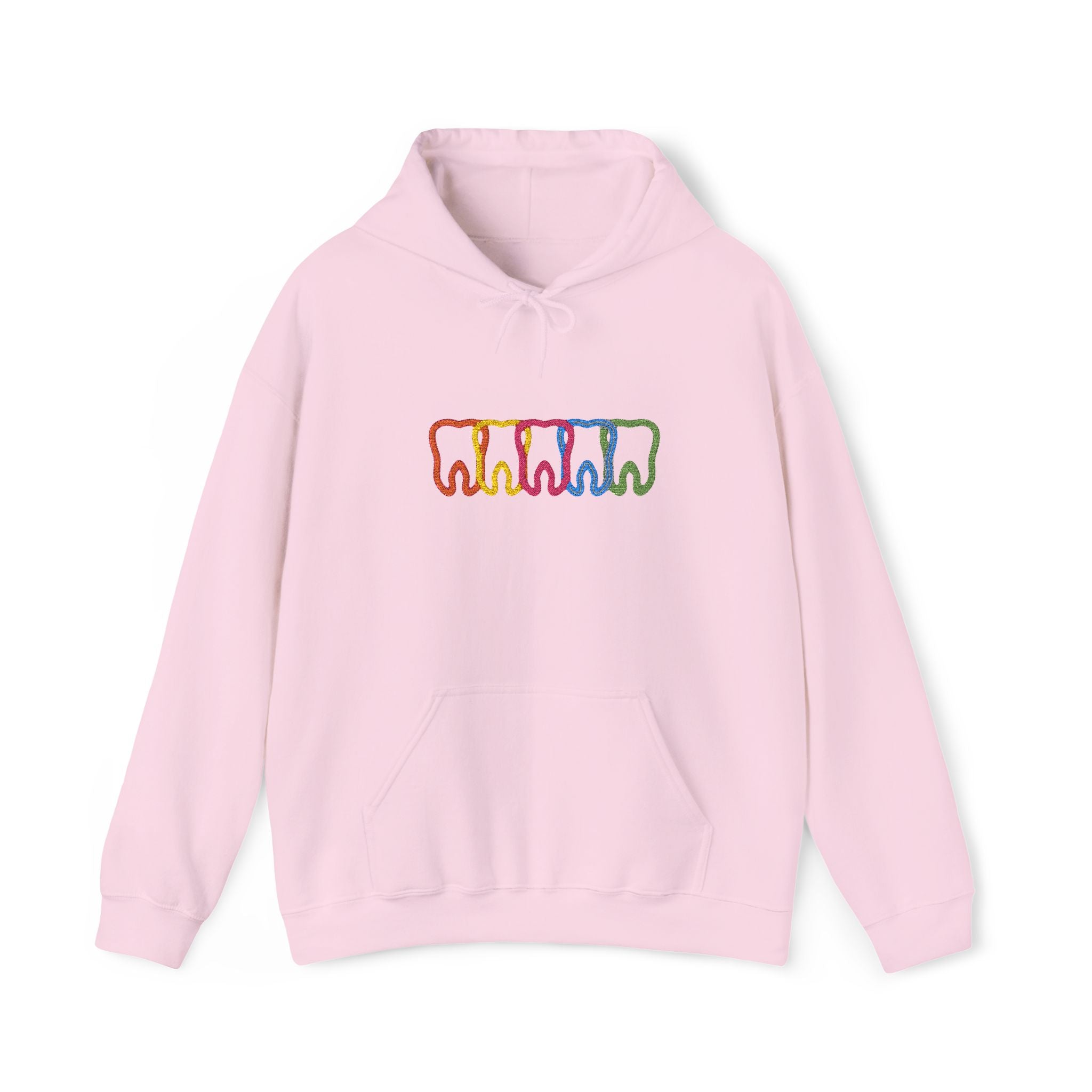 Embroidered Dental Neon Teeth Hoodie