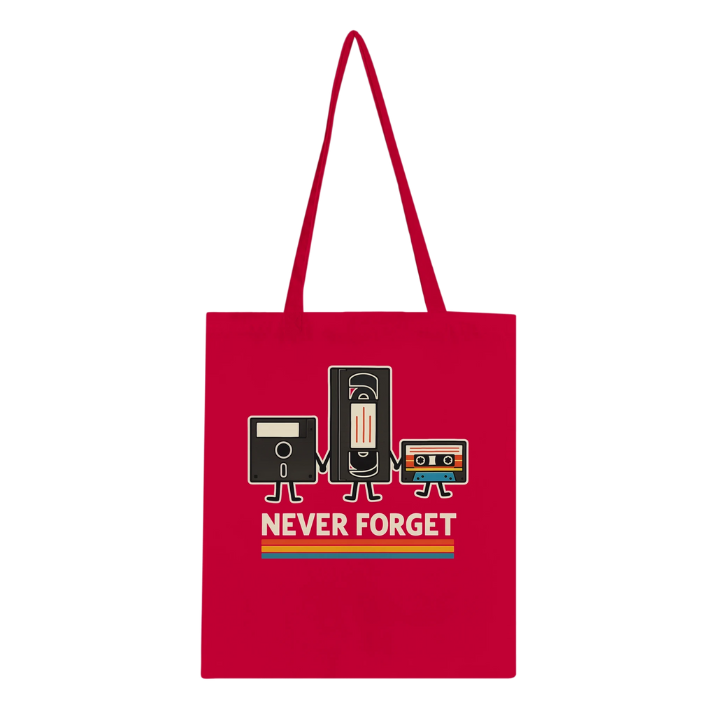 Retro Tech Squad Never Forget Tote Bag