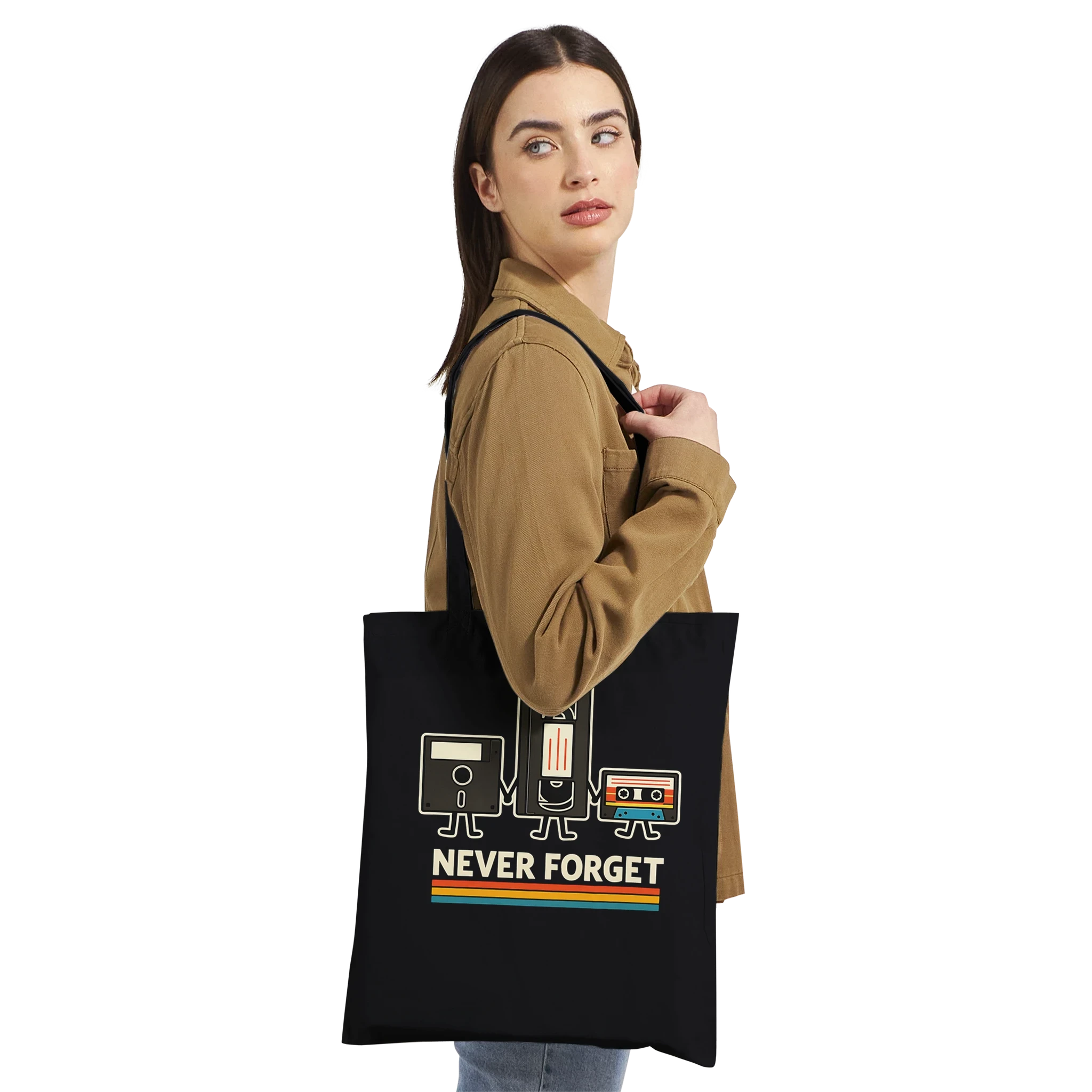 Retro Tech Squad Never Forget Tote Bag