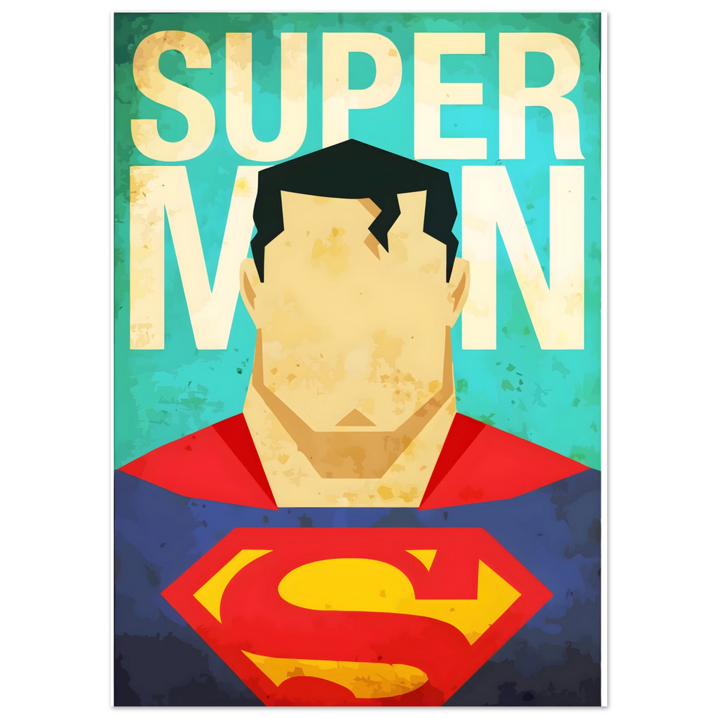 Retro Superman Inspired Fine Art Poster