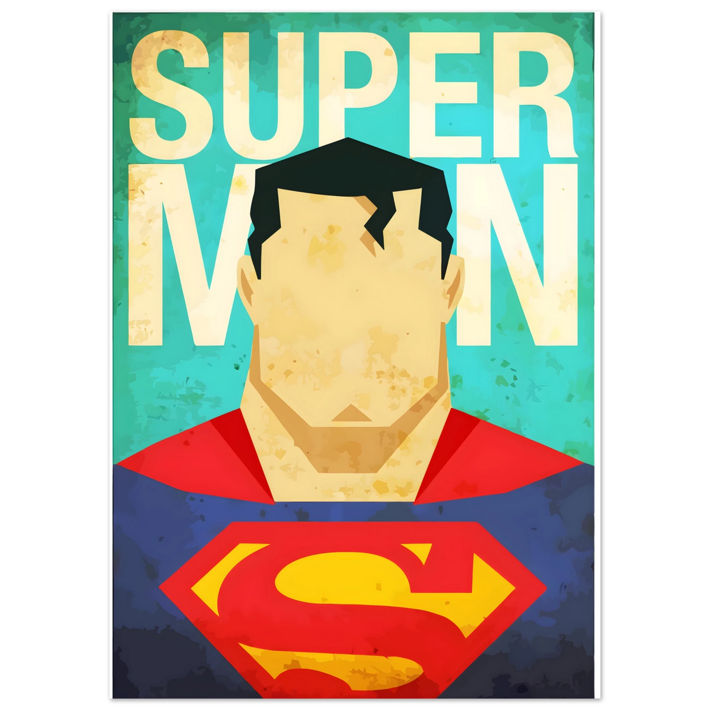 Retro Superman Inspired Fine Art Poster