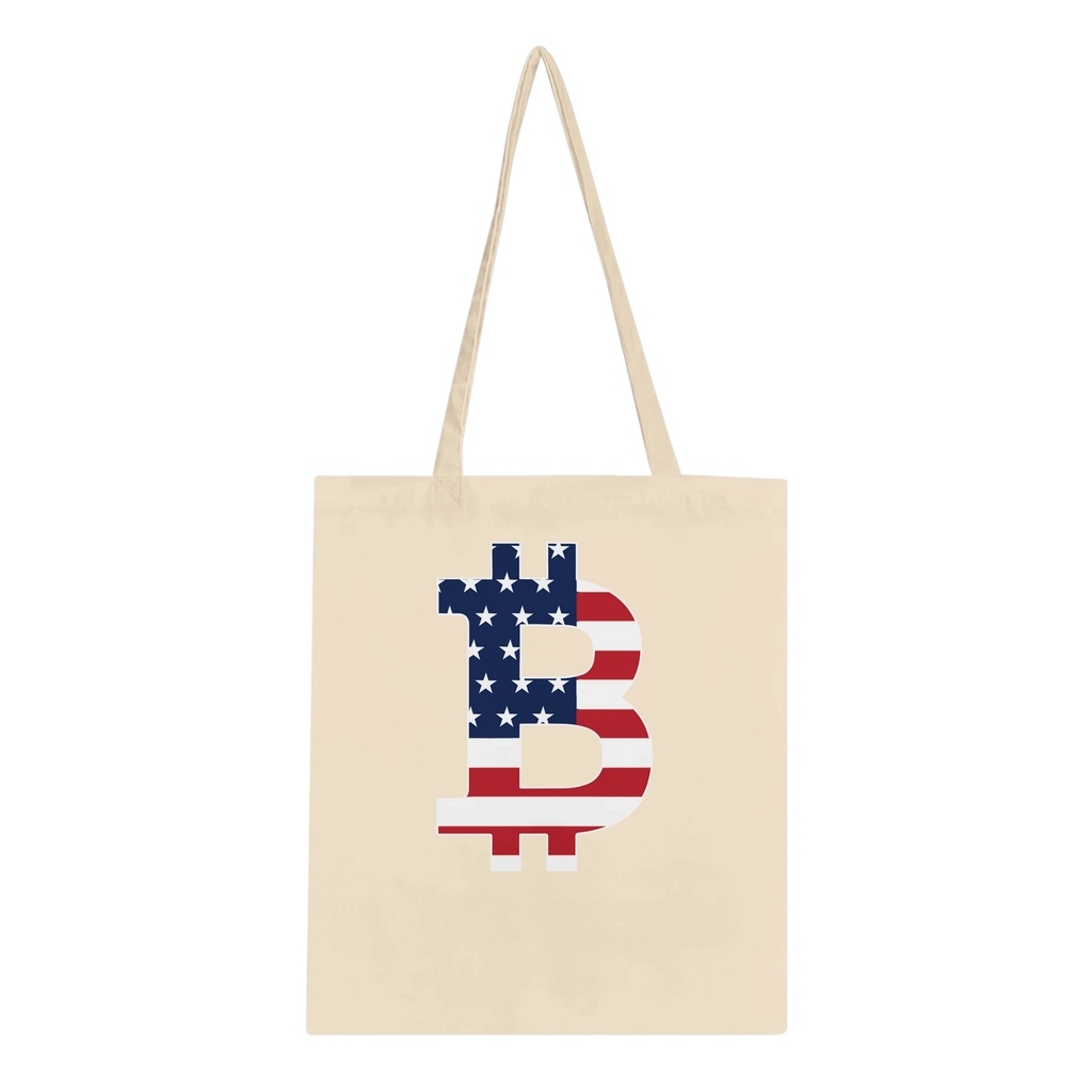 American Flag Bitcoin Tote Bag