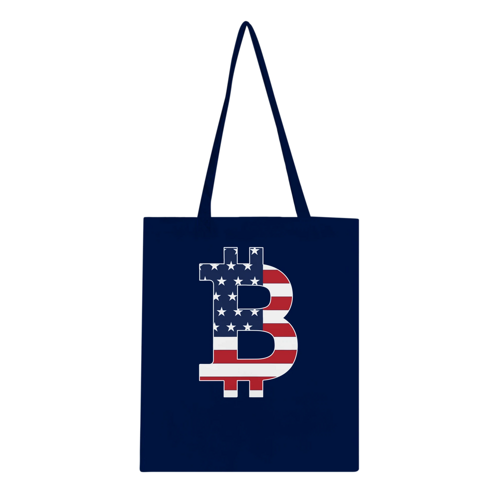 American Flag Bitcoin Tote Bag