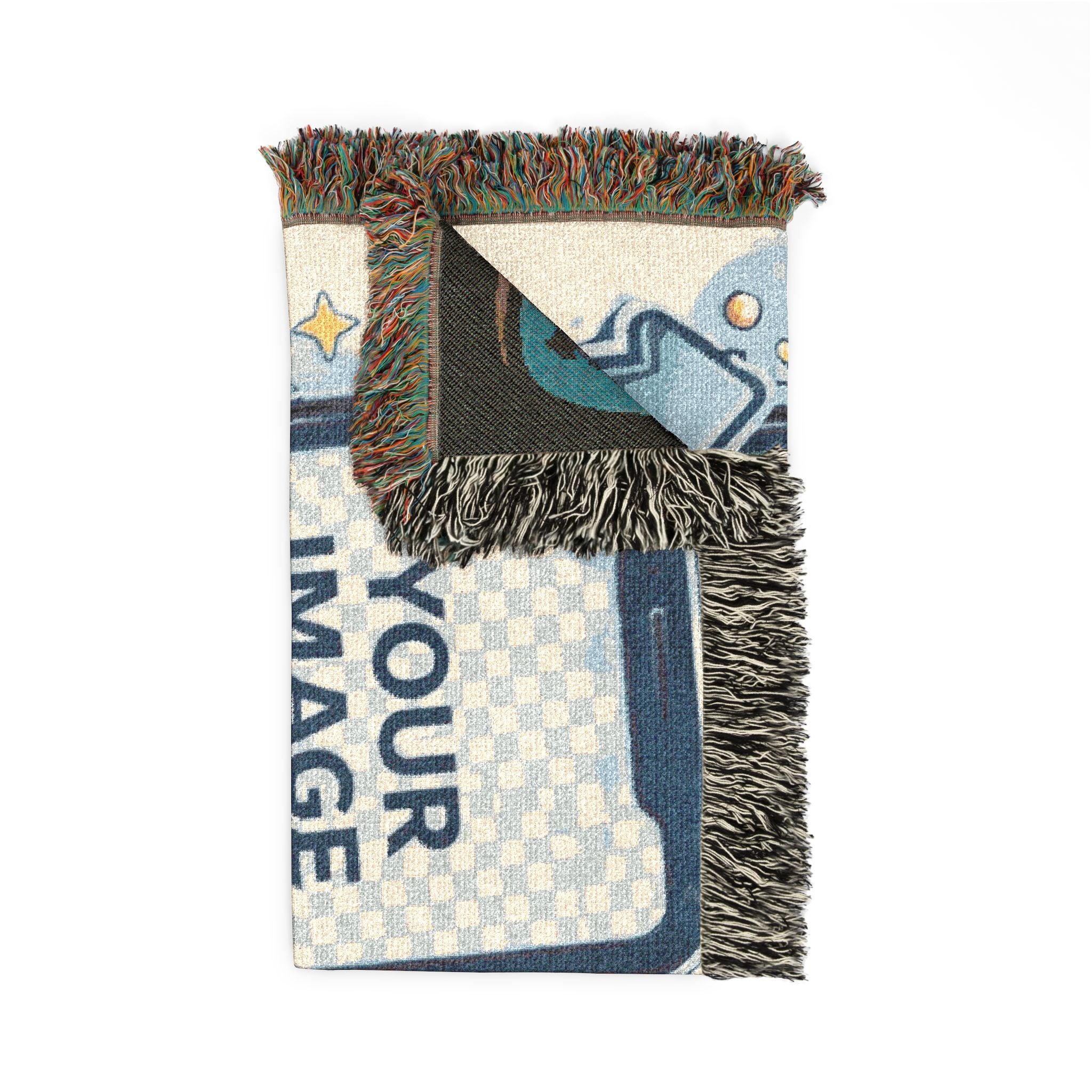Custom Photo Woven Blanket – Personalized Logo & Image Throw