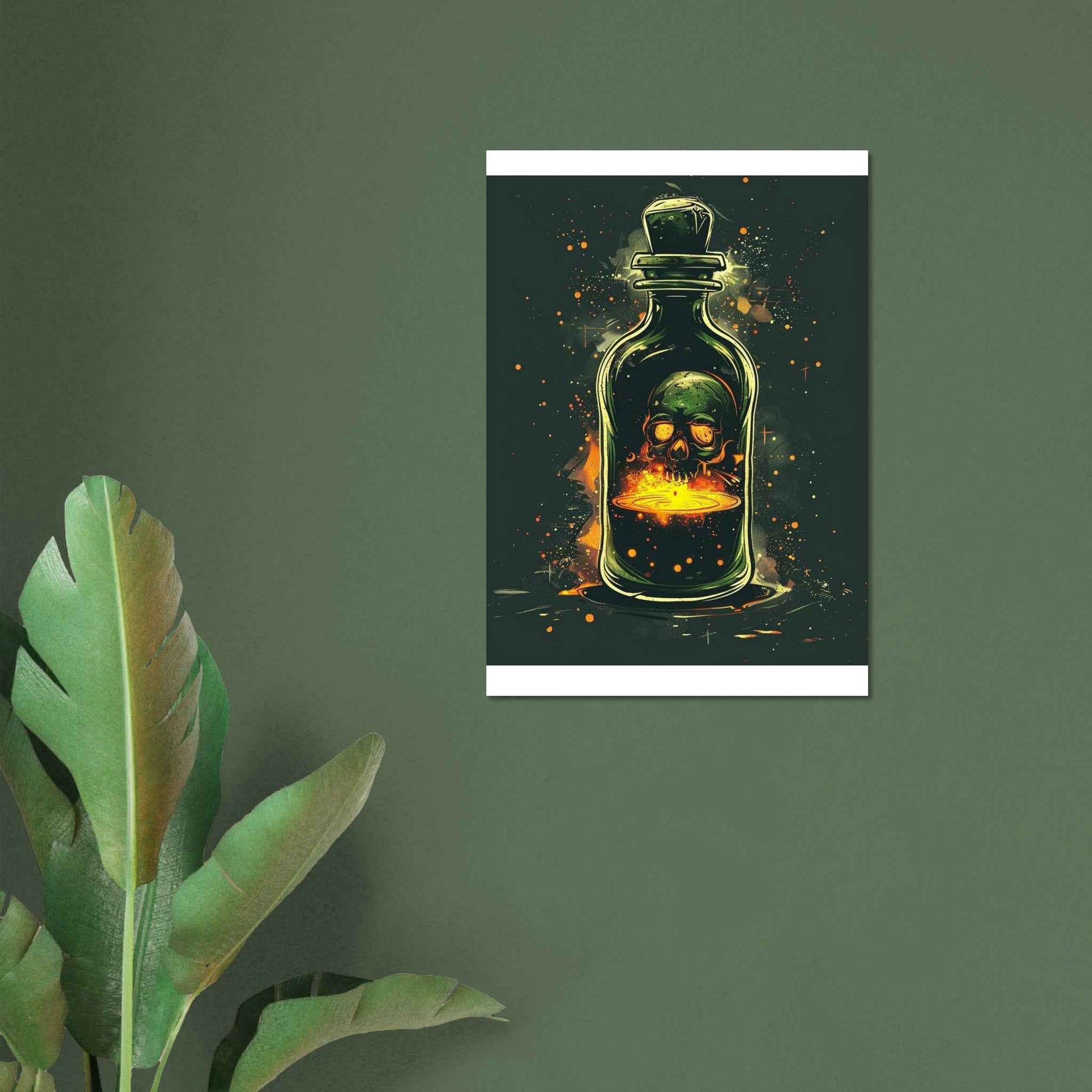 "Skull Elixir" Poster – Mystical Dark Fantasy Wall Art (Multiple Sizes Available)