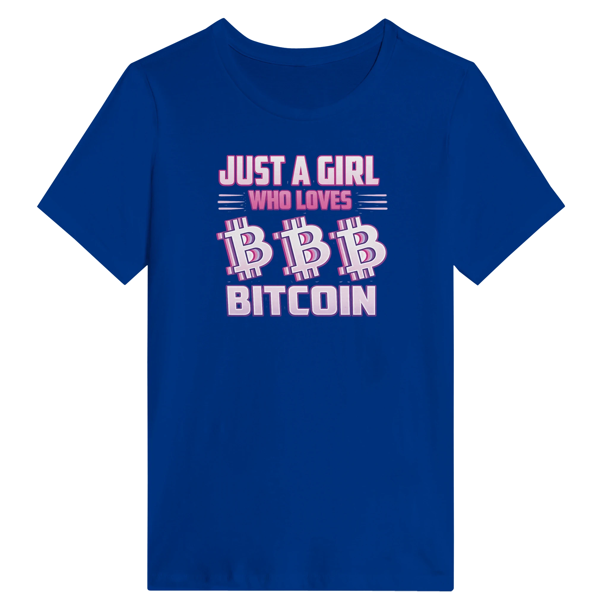 Bitcoin Women’s Shirt – Just a Girl Who Loves Bitcoin Retro Design