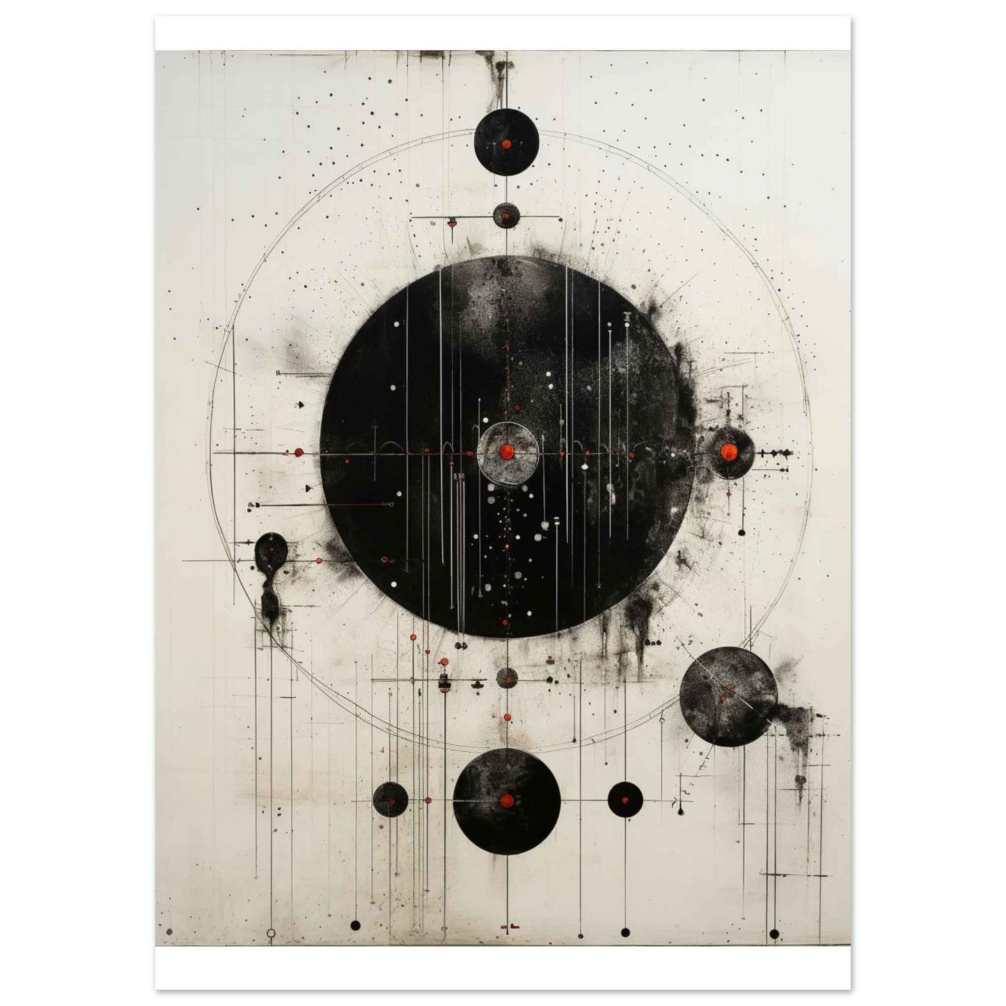 "The Cosmic Blueprint" Poster – Abstract Space & Engineering Wall Art (Multiple Sizes Available)