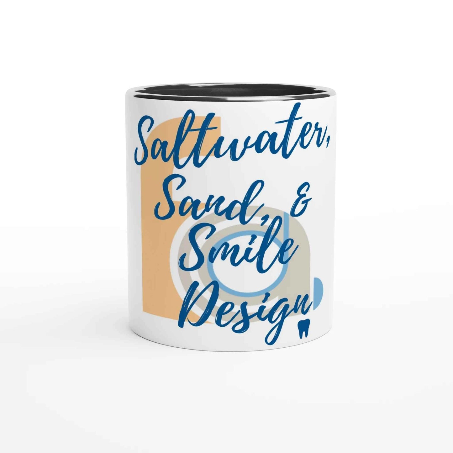 FACD Saltwater Sand Smile Design 11oz Coffee Mug with Color Inside