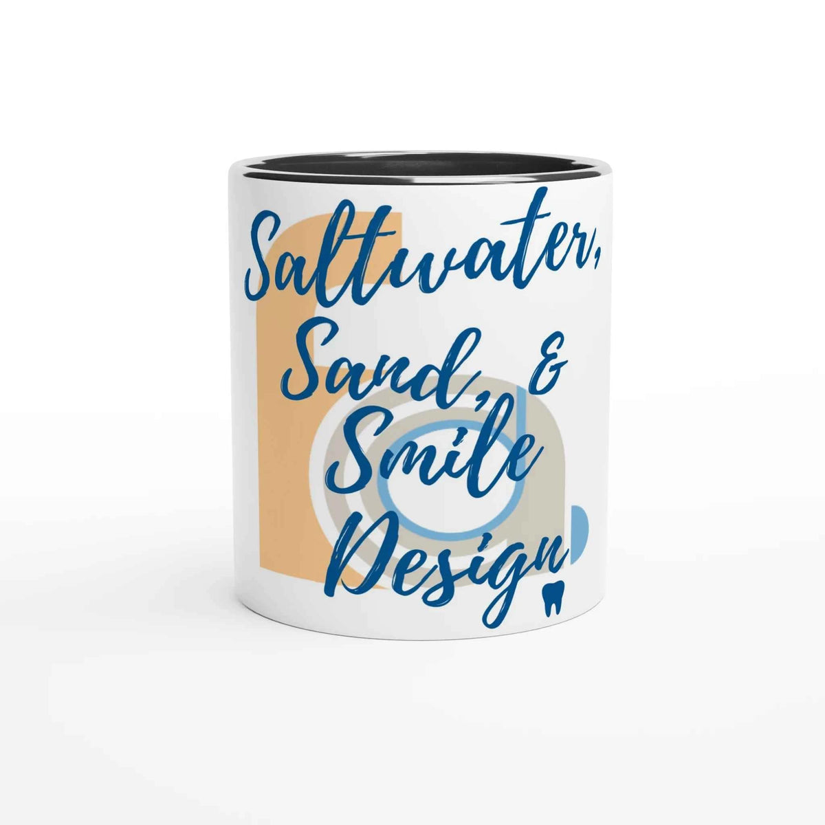 FACD Saltwater Sand Smile Design 11oz Coffee Mug with Color Inside