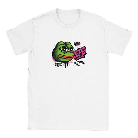 PEPE T-Shirt – Retro Arcade Frog Vibe in Neon Pink & Green