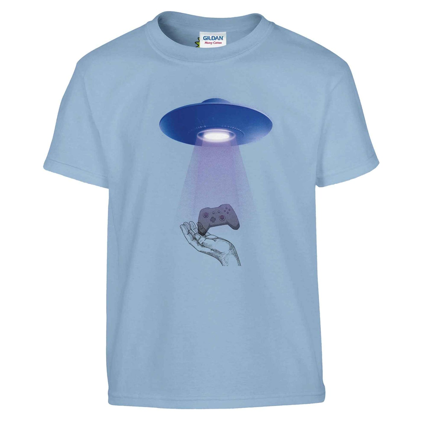 UFO Gamer Kid T-Shirt – Abducted by Gaming Tee (Sibling Rivalrze Collection) - F4 Custom Prints