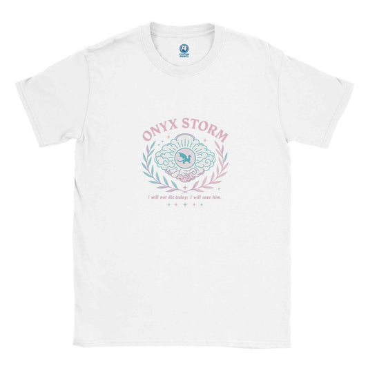 "Onyx Storm" Bookish T-Shirt – Pastel Dragon Rider Fandom Design