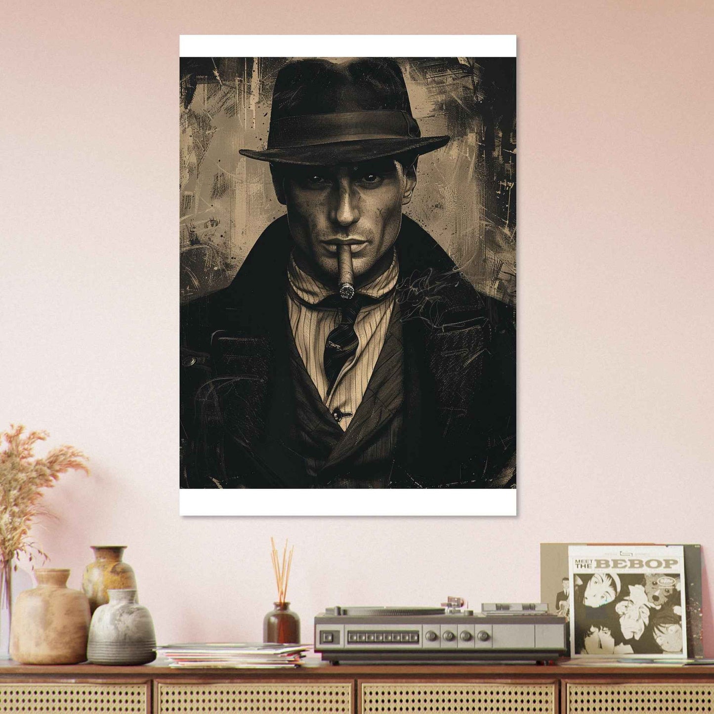 "The Gangster" Poster – Noir Detective Style Wall Art (Multiple Sizes Available)