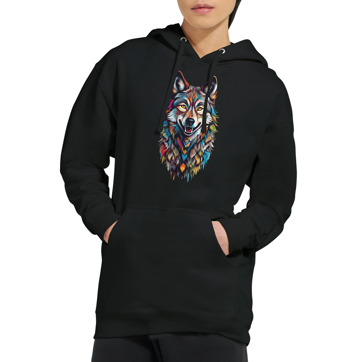 Cosmic Wolf Graphic Hoodie