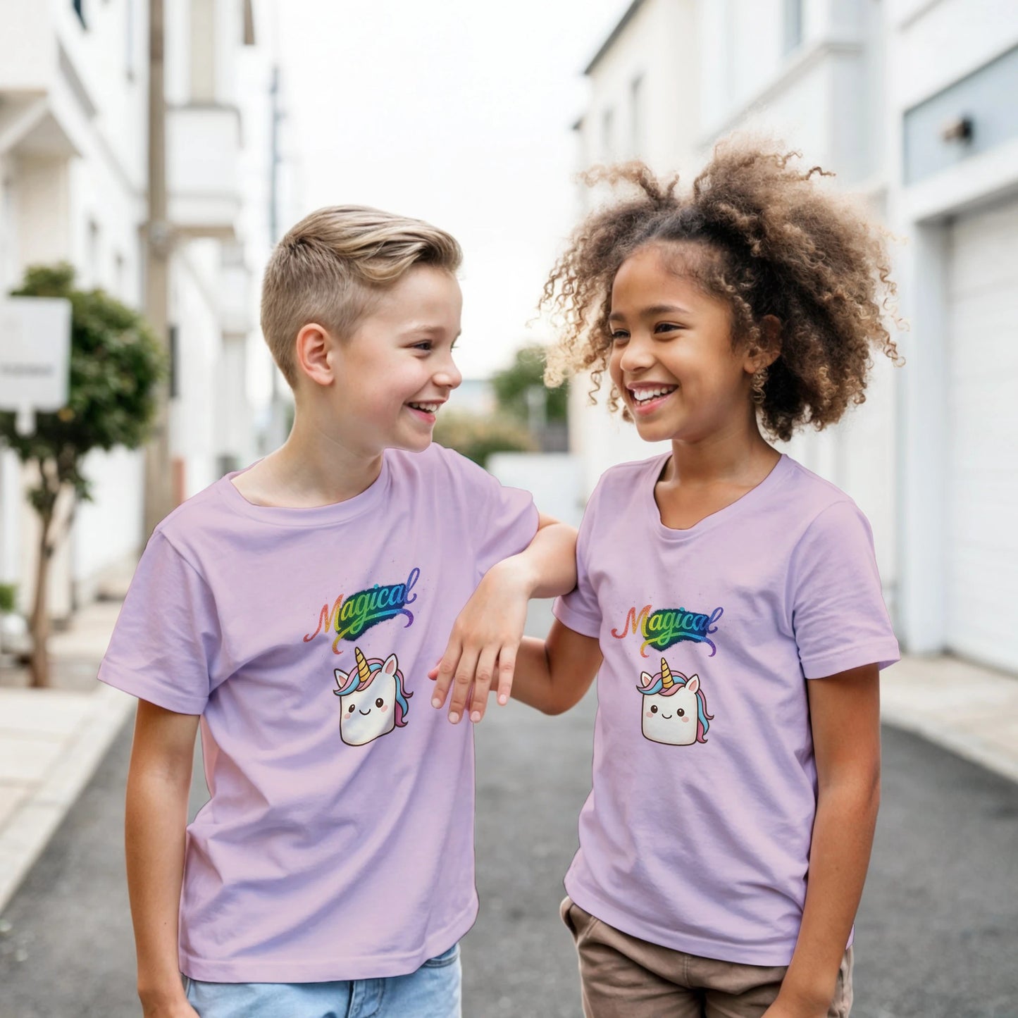 Magical Unicorn Rainbow Design T-Shirt – Sibling Rivalryz Sister Made Graphic Tee - F4 Custom Prints