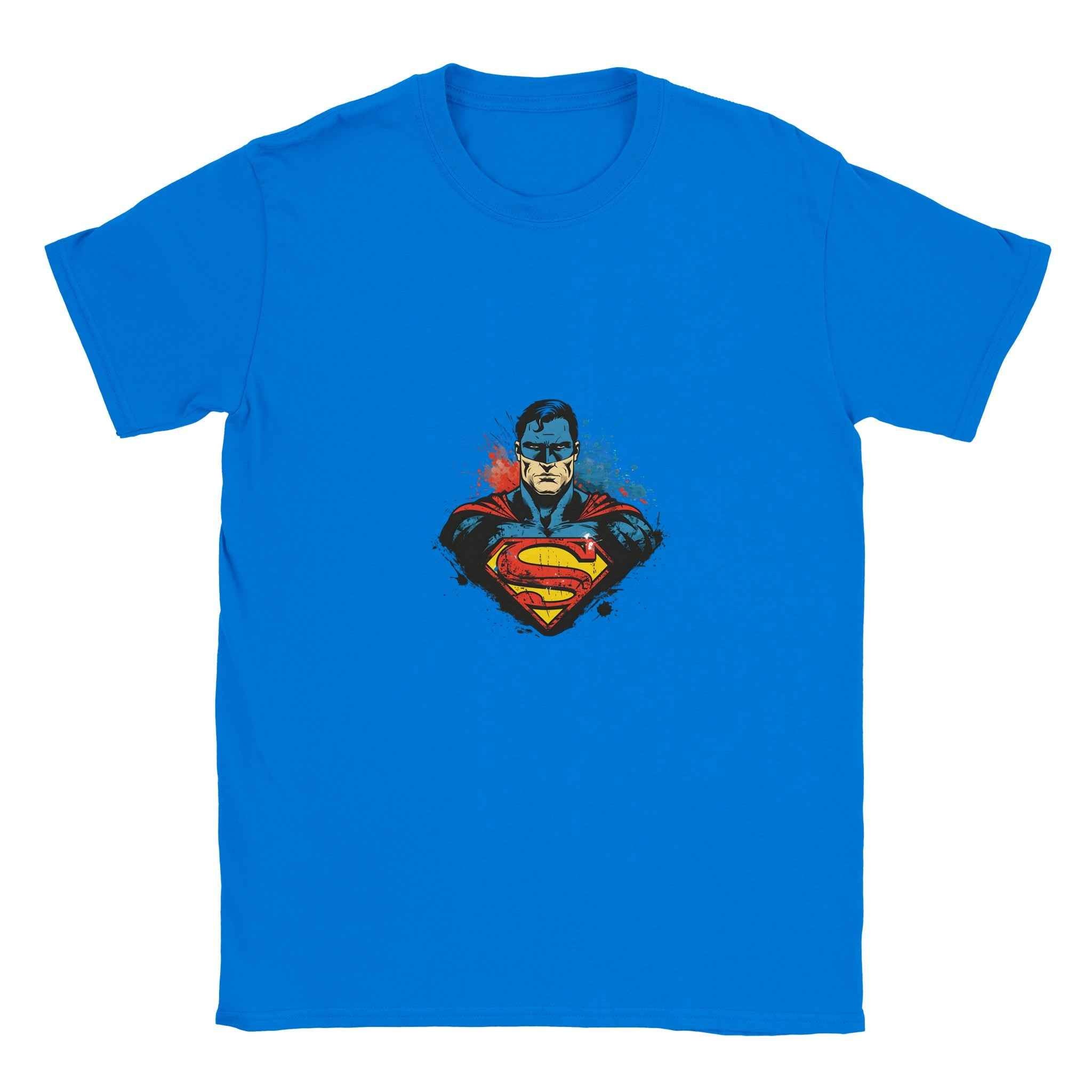 Superman T-Shirt – Heroic Comic-Inspired Graphic Tee in Your Choice of 10 Dynamic Colors