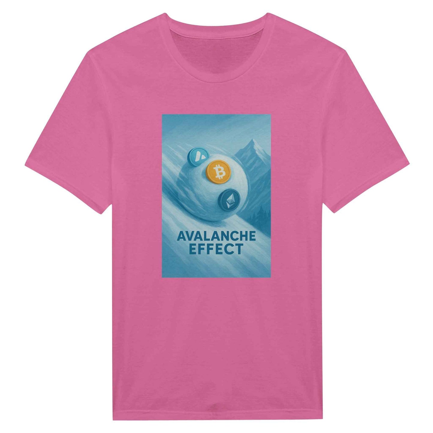 Crypto Avalanche Effect T-Shirt – Blockchain Snowball Graphic Tee in Multiple Colors